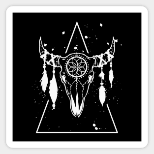 Bull Skull Geometric Bohemian Sticker